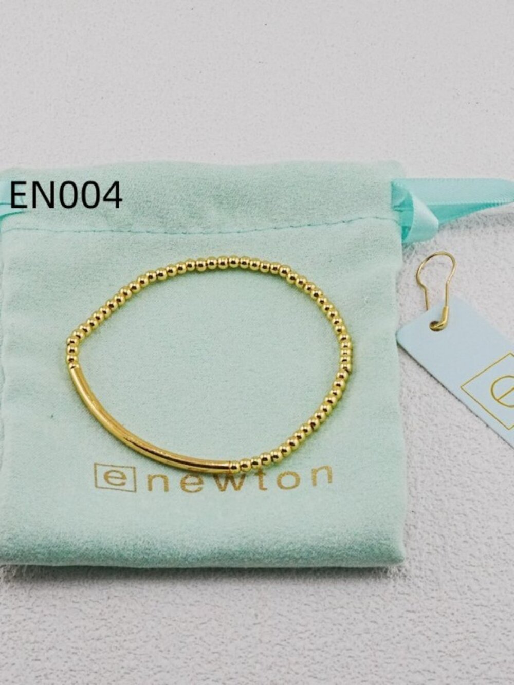 Enewton Gold Smooth Curved Tube Bead Bracelet